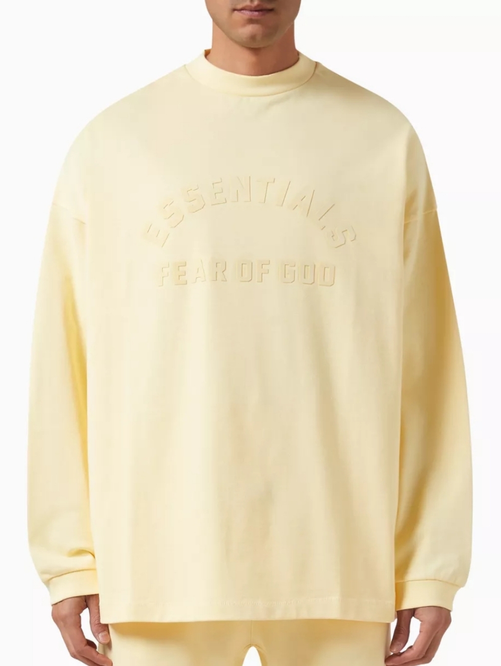 ESSENTIALS Fear of God  Long-Sleeve T-Shirt Garden Yellow XXL Mockneck